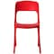 Fabulaxe Modern Plastic Outdoor Dining Chair with Open Curved Back, Red, PK 2 QI004227.RD.2 - alternate 5